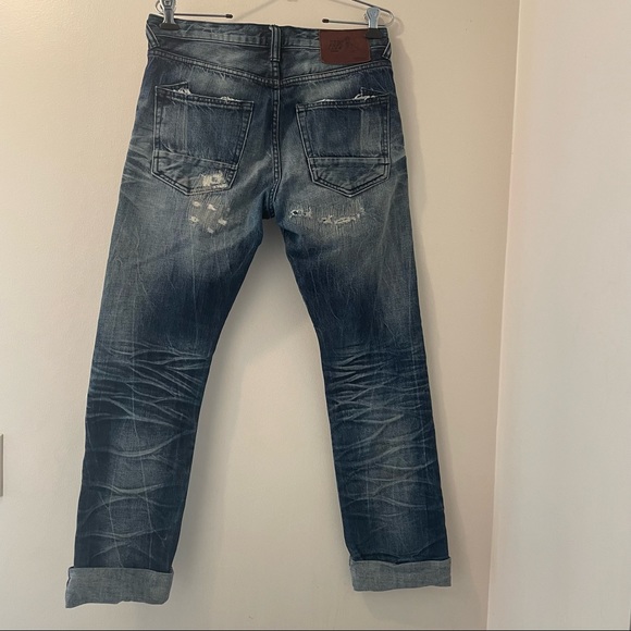 PRPS Demon Bruised Never Broken distressed blue men's Jeans Size 30 - Picture 2 of 9